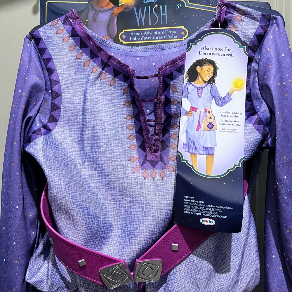 Disney Wish Asha's Adventure Costume Dress - Purple